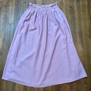 A New Day Baby Pink Midi Skirt | Size Small | Feminine with an Edge